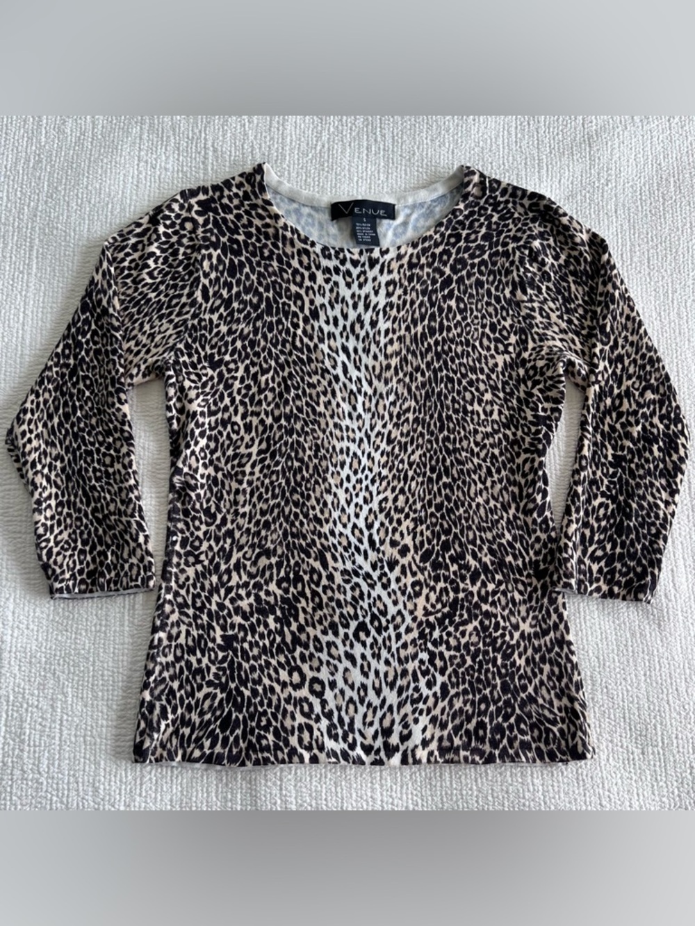 Set Of Two Jersey Knit Long Sleeve Tops Abstract Flower Animal Print EUC Size: S - Picture 16 of 16